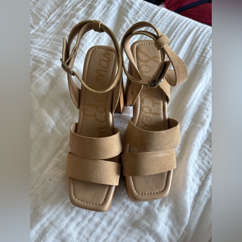 Sam Edelman Tan Block Heels
